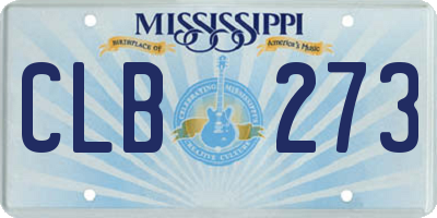 MS license plate CLB273