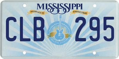 MS license plate CLB295