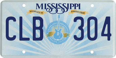 MS license plate CLB304