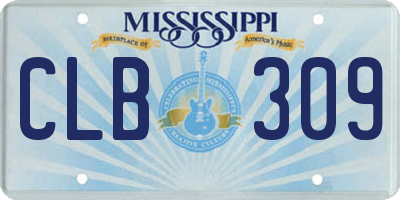 MS license plate CLB309