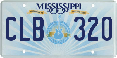 MS license plate CLB320