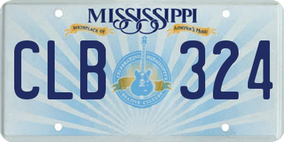 MS license plate CLB324