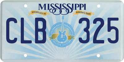 MS license plate CLB325