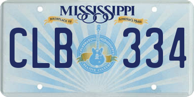 MS license plate CLB334
