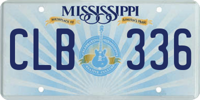 MS license plate CLB336