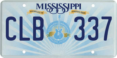 MS license plate CLB337