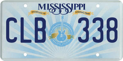 MS license plate CLB338