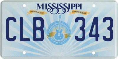MS license plate CLB343