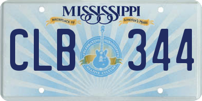 MS license plate CLB344