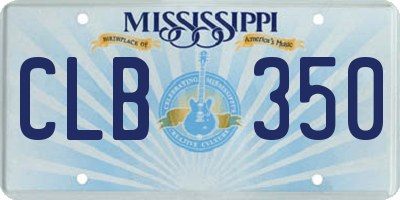 MS license plate CLB350