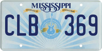 MS license plate CLB369