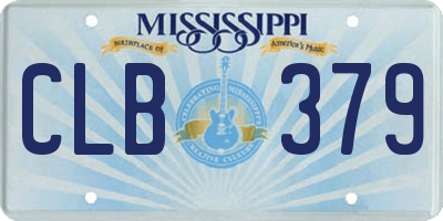 MS license plate CLB379
