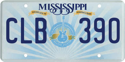 MS license plate CLB390