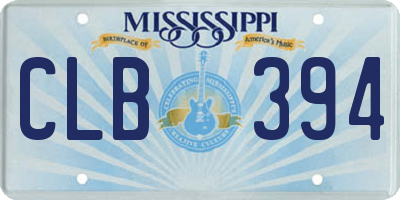 MS license plate CLB394