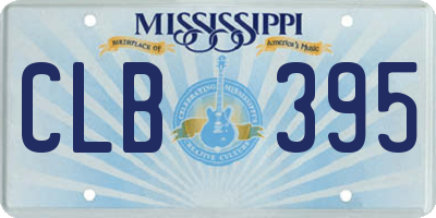 MS license plate CLB395
