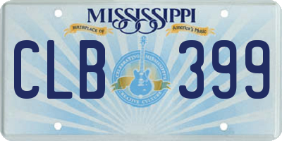 MS license plate CLB399