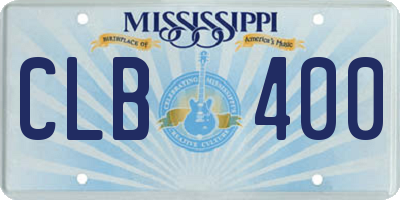 MS license plate CLB400