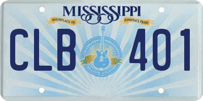 MS license plate CLB401