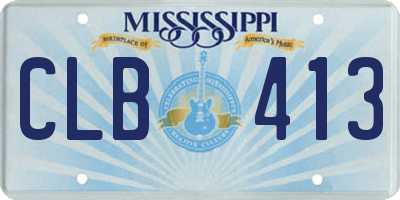 MS license plate CLB413