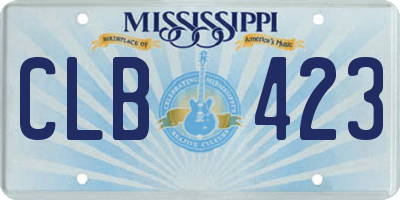 MS license plate CLB423