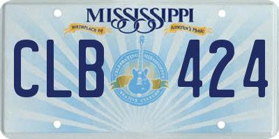 MS license plate CLB424