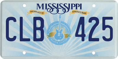MS license plate CLB425