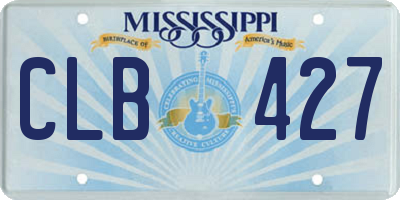 MS license plate CLB427