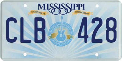 MS license plate CLB428