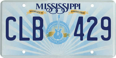 MS license plate CLB429