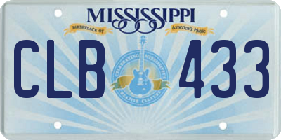 MS license plate CLB433