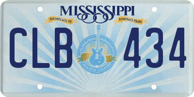 MS license plate CLB434
