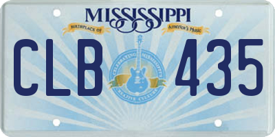 MS license plate CLB435