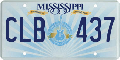 MS license plate CLB437