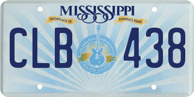 MS license plate CLB438