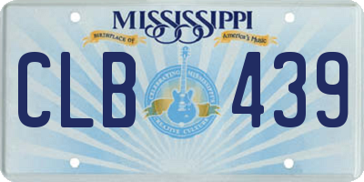 MS license plate CLB439