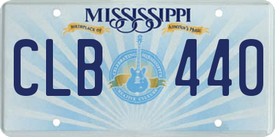 MS license plate CLB440