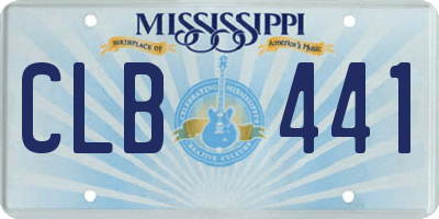 MS license plate CLB441