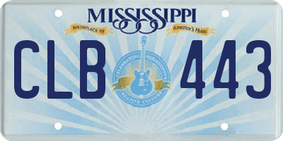 MS license plate CLB443