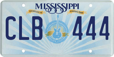 MS license plate CLB444