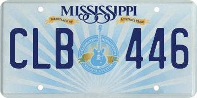 MS license plate CLB446