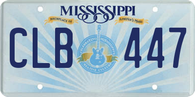 MS license plate CLB447