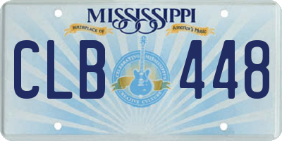 MS license plate CLB448