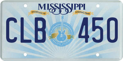 MS license plate CLB450