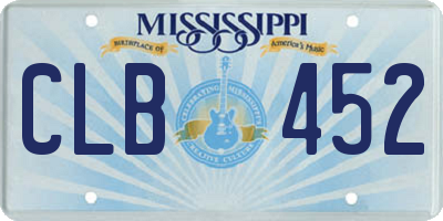 MS license plate CLB452