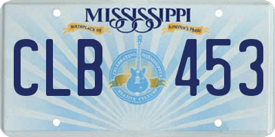 MS license plate CLB453