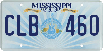 MS license plate CLB460
