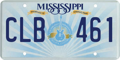 MS license plate CLB461