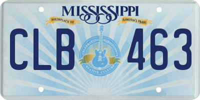 MS license plate CLB463