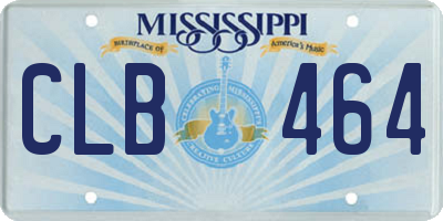 MS license plate CLB464