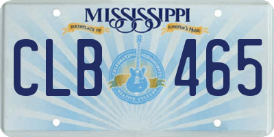 MS license plate CLB465